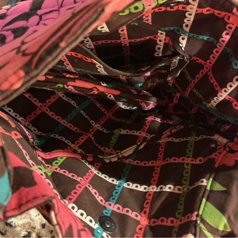 Vera Bradley Floral Patterned Patchwork Tote Bag … - image 7